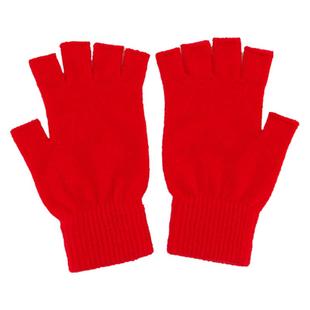 半指纯羊绒针织手套女露指分指秋冬写字开车保暖防寒百搭半截简约