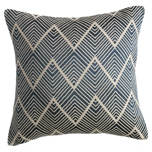 现代简约抱枕套沙发靠枕腰枕含芯45x45正方形棉麻50x50长条靠垫