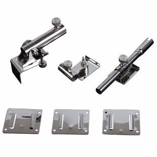 不锈钢钓箱配件插片式加厚三件套炮台架鱼护架拉饵盘架伞架钓渔具