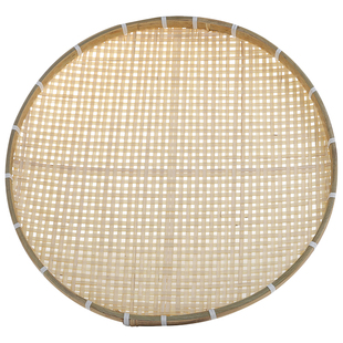 有孔筛子竹编簸箕竹筛子圆形小筛网编织米筛家用老式晾晒竹子制品