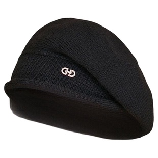 针织贝雷帽子女防寒2025秋冬季百搭时尚保暖洋气护耳毛线帽八角帽