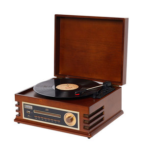 多功能复古黑胶唱片机光碟专辑CD播放器黑胶cd一体机老式留声机