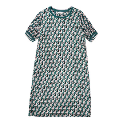 HONRN/红人显瘦圆领短袖连衣裙