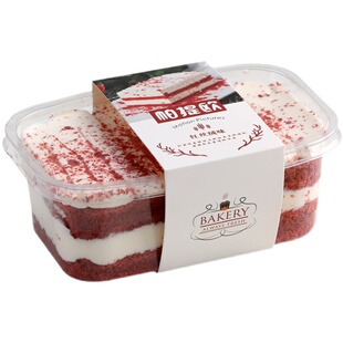 帕提欧蛋糕包装盒 透明280ml豆乳千层西点慕斯盒子红丝绒味一次性