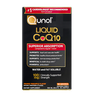 美国直邮原进口Qunol Liquid CoQ10液体辅酶Q10高浓度护心脏900ml