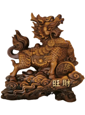 招财麒麟摆件旺财纳福