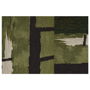 中古风地毯客厅2026新款卧室床边毯免洗可擦复古绿地垫沙发茶几毯