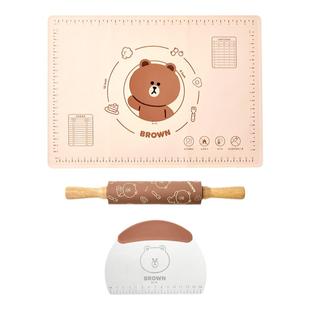LINE FRIENDS擀面杖家用面棒赶杖擀面棍饺子皮神器不粘揉面垫面刀