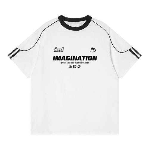 Guozii运动风国潮短袖t恤上衣女高街小众字母百搭半袖复古ins美式