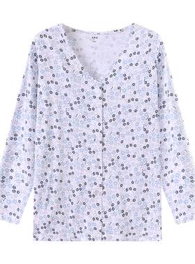 长袖睡衣AB全棉家居服开衫
