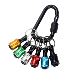 戴恩批头钥匙扣收纳神器批头夹1/4六角柄套筒接杆彩色铝合金组套