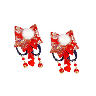 儿童汉服发饰中国风假发辫子发夹女童古风公主流苏古装新年头饰品