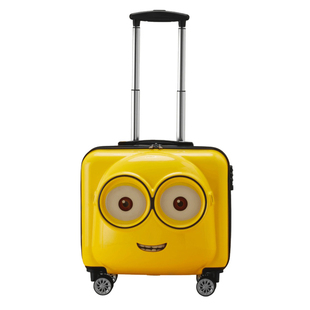 Y&Q拉杆箱儿童卡通万向轮小18-20寸行李箱坐骑黄人可登机yq旅行箱