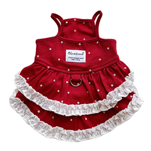 玫瑰庄园~纯棉狗衣服西高地比熊连衣裙小奶猫公主裙春秋泰迪秋装