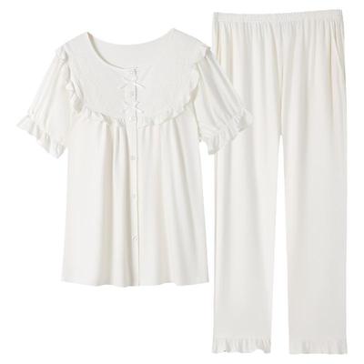 睡衣女士夏季纯棉拉架短袖家居服