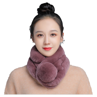 皮草兔毛围巾女冬季韩版时尚懒濑獭兔毛围脖女士冬天保暖脖套学生
