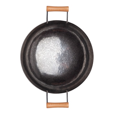 章丘铁锅官方旗舰店正品传统无涂层炒锅圆融老式铁锅双耳老式家用