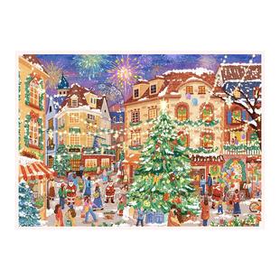 拼小主治愈系烟火圣诞夜冬灯拼图1000片成人版手工玩具礼物装饰画