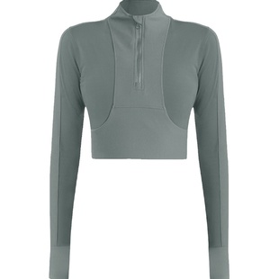 张静初同款健身服女FILTERED长袖瑜伽跑步拳击修身紧身运动上衣