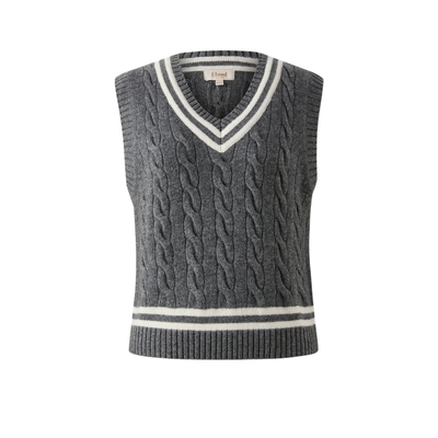 ELAND马夹V领无袖学院