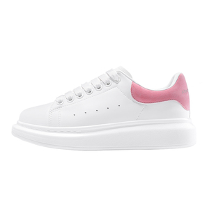 粉色楚麦昆厚底真皮小白鞋女款2025新款冬季小个子增高休闲板鞋男