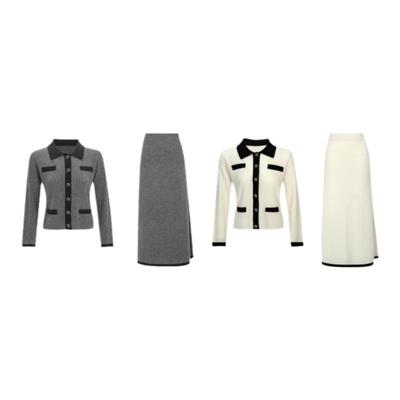 安乃安韩系知性优雅小香风套装