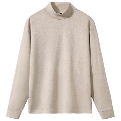 GV真维斯羊毛半高领打底衫男款秋冬保暖秋衣男士双面绒德长袖t恤B