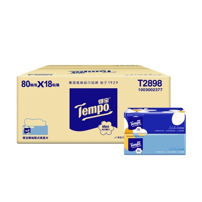 Tempo得宝软抽80抽18包整箱