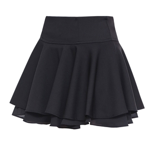 春秋季广场舞半身裙女超短裙小个子时尚A字裙弹力高腰双层蛋糕群