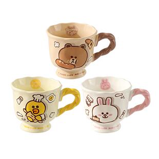陶瓷马克杯家用喝水水杯办公室特别好看的杯子可爱咖啡杯女早餐杯