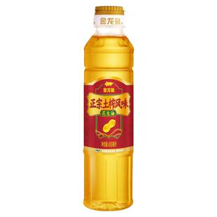 金龙鱼土榨风味花生油400ml一瓶装压榨家用食油炒菜烹饪煎炸均可