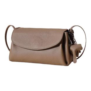 大牌头层牛皮小方包女斜挎包2025新款轻奢单肩腋下拎包真皮手机包