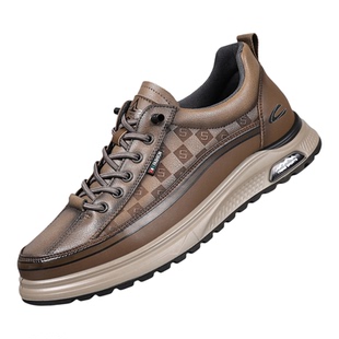 德国骆驼动感男鞋2026新款潮春秋冬季一脚蹬运动板鞋男士休闲皮鞋