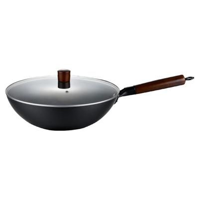 爱嬷妈无涂层老式铁锅不粘炒菜锅