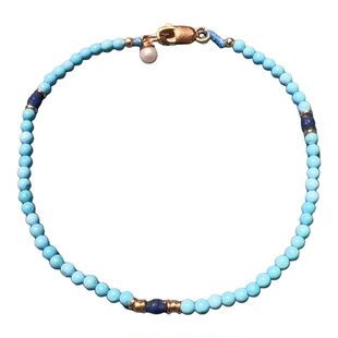 天然绿松石青金石小米珠手链女款小众设计感高级轻奢气质百搭原创