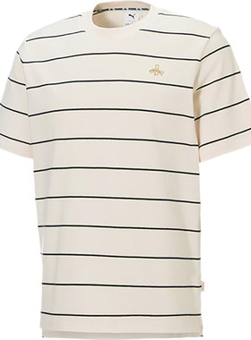 Puma/彪马正品DASSLER LEGACY男女同款宽松简约条纹短袖532278-75