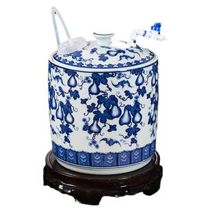 带浮球阀泡茶专用纯净水空桶饮水机凉壶龙头储水罐青花瓷水缸