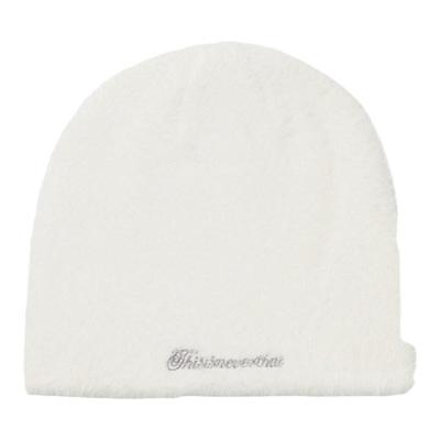 高尔夫球帽女士白色毛绒保暖