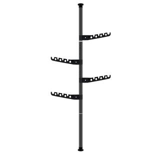 顶天立地晾衣架卧室落地挂衣架免打孔可伸缩出租屋屏风隔断晒衣架