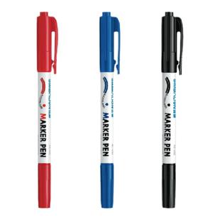 雄狮680双头细字奇异笔记号笔符合ROHS检测标准 (酒精性, 线幅0.5mm / 1.0mm)电子厂工厂精密元件专用笔