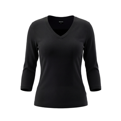 Ames【修身V领中袖七分袖】