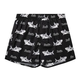 霹危斯PEEVISH纯棉阿罗裤宽松内裤男裤头女居家短睡裤孖烟通裤衩