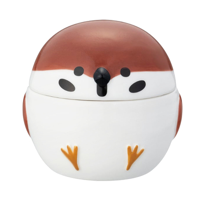 日本DECOLE长尾山雀陶瓷收纳盒