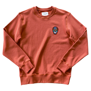 当红炸子鸡彩色骷髅刺绣水洗客供毛圈印花情侣圆领连帽卫衣男秋冬