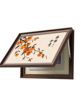 新中式电表箱遮丑神器装饰画