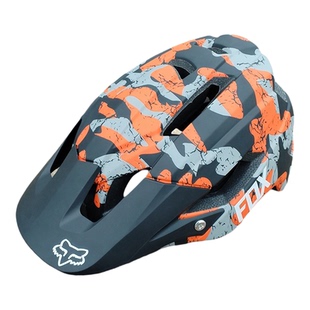 FOX山地车半盔青年骑行头盔可拆卸帽檐男女越野通用自行车安全帽