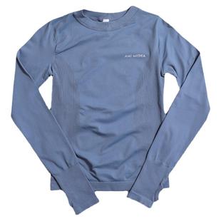 运动健身上衣女修身速干跑步长袖吸汗透气外穿长袖长款打底衣秋冬