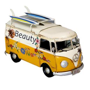 工业风创意铁艺复古巴士纸巾盒模型美式集装箱抽纸盒装饰家居摆件