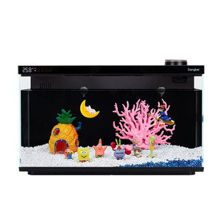 当贝智能鱼缸造景装饰生态全套一体式懒人专用南美风溪流石头套装