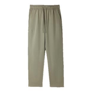 HLA海澜之家POWER YOUNG抽绳休闲裤25秋季新款微弹耐磨长裤子男士